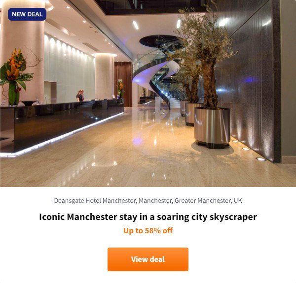 Iconic Manchester stay in a soaring city skyscraper