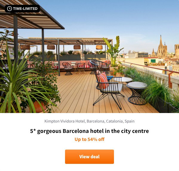 5* gorgeous Barcelona hotel in the city centre