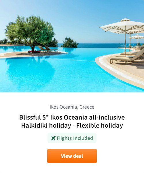 Blissful 5* Ikos Oceania all-inclusive Halkidiki holiday - Flexible holiday