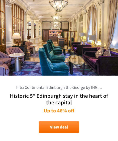 Historic 5* Edinburgh stay in the heart of the capital