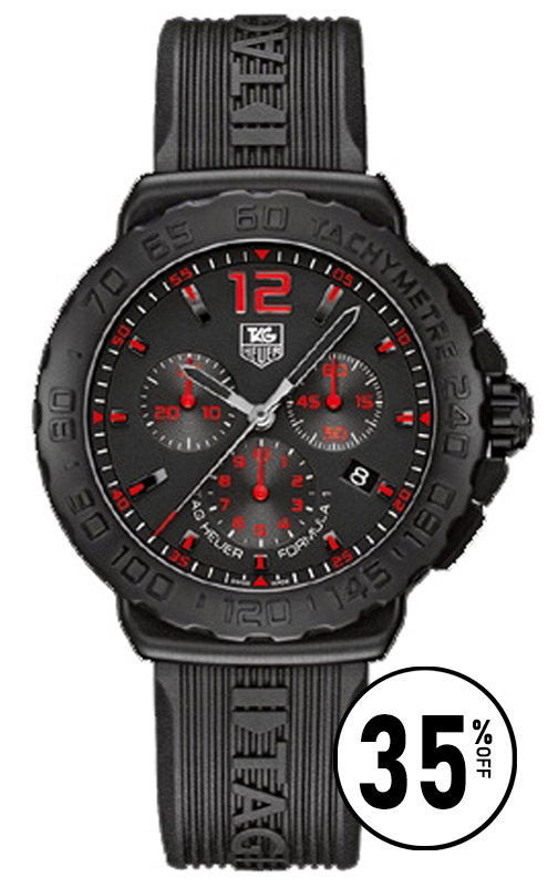 Formula 1 Black & Red Dial 42mm Men's Watch CAU111A.FT6024