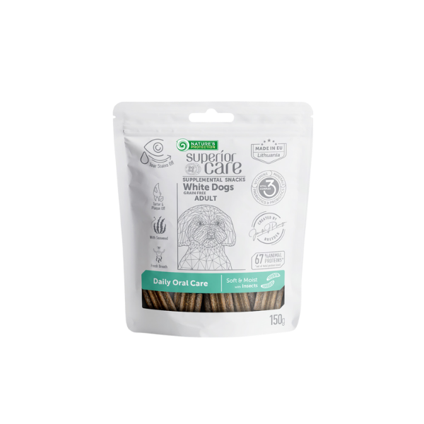 Adult Light Coat Dog Snacks for Oral Care with insects - 5.29 oz