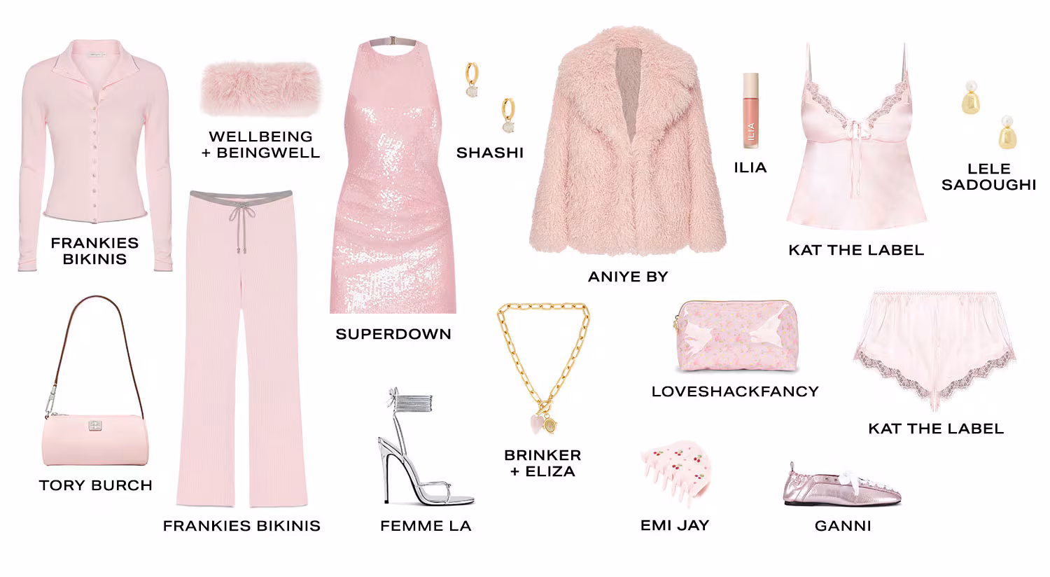 Powder Pink. Product Assortment.