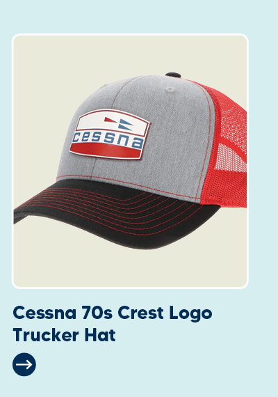 Cessna 70s Crest Logo Trucker Hat
