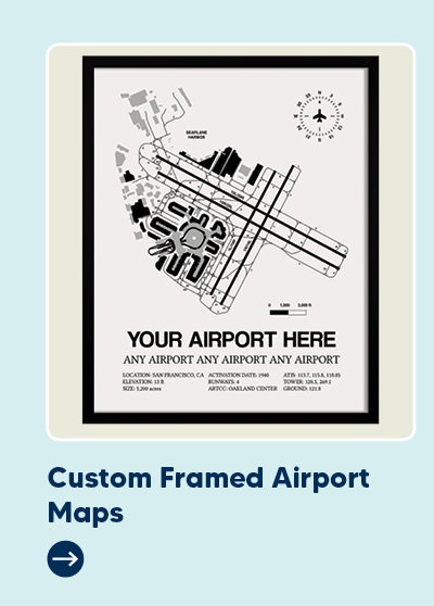 Custom Framed Airport Maps
