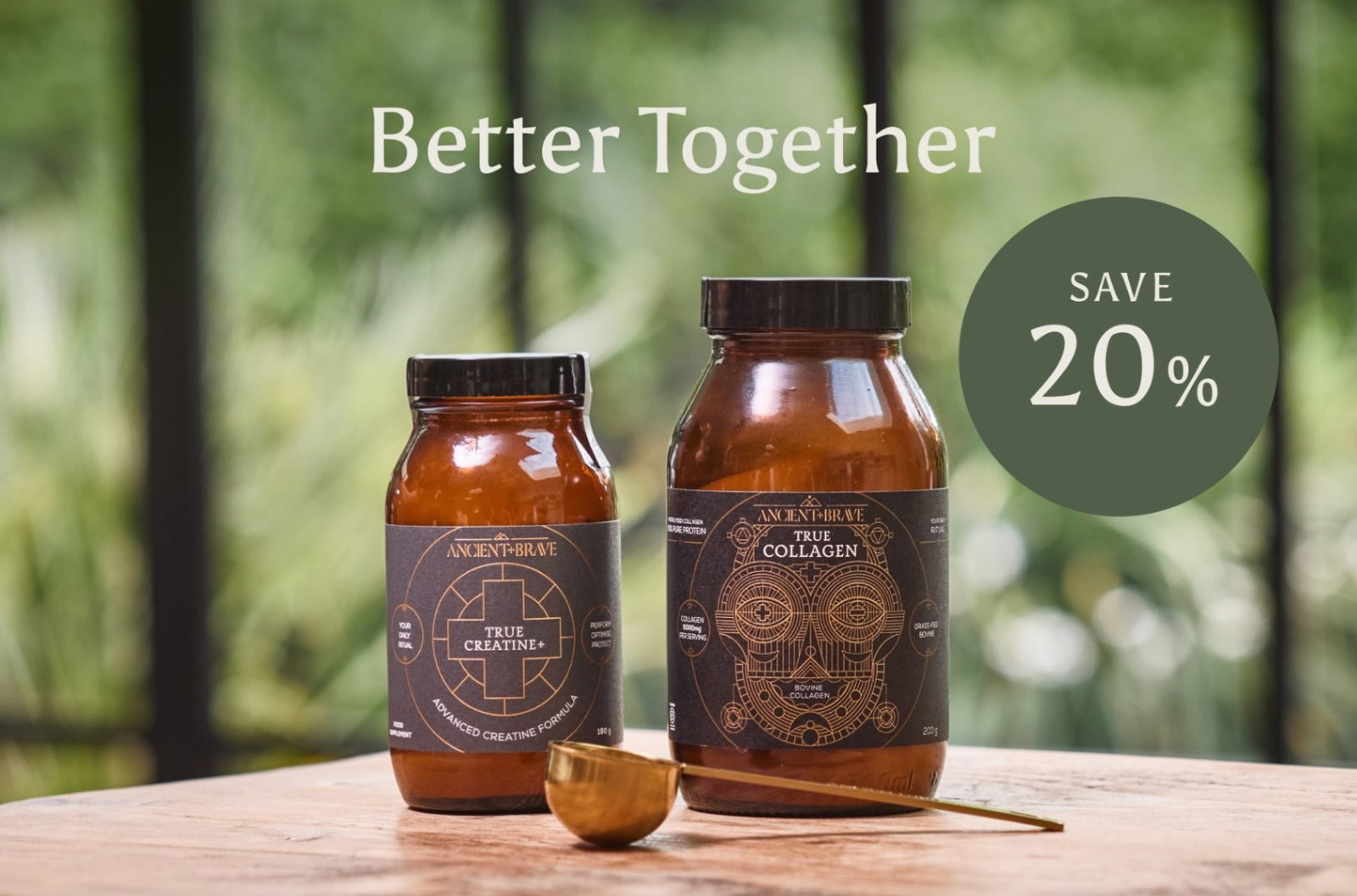 Better Together: Save 20% on Davina's Ritual, featuring True Creatine+ and True Collagen