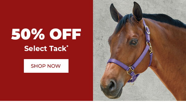 Save 50% off select tack