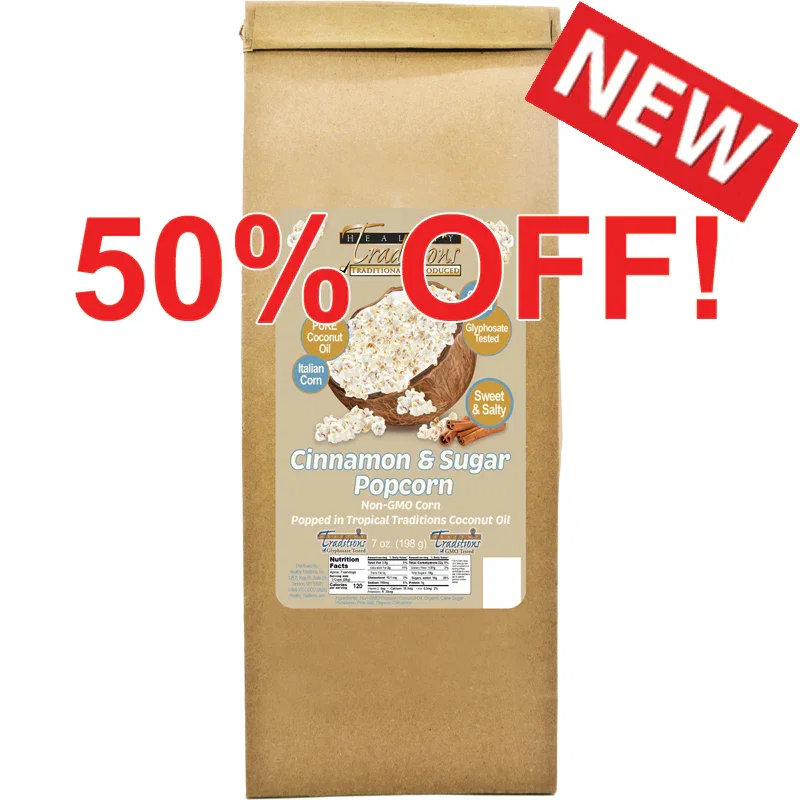 Image of Cinnamon & Sugar Popcorn - 7 oz. Bag