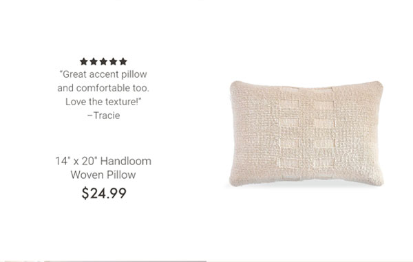 14" x 20" Handloom Woven Pillow