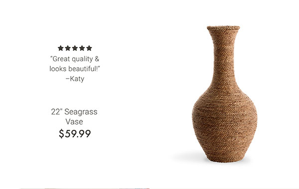 22" Seagrass Vase