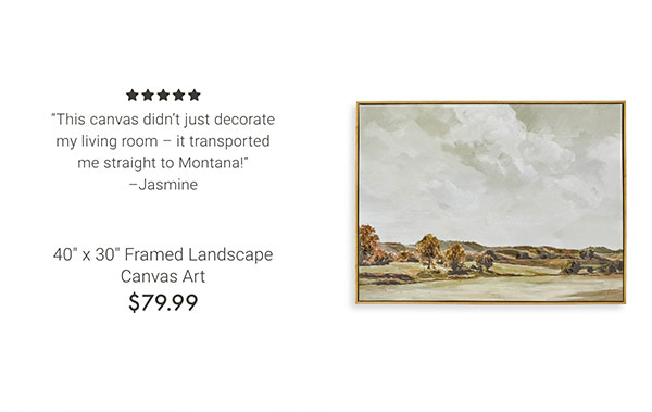 40" x 30" Framed Landscape Canvas Art