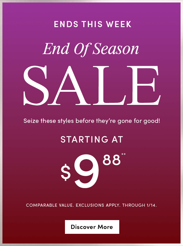 End of Season Sale