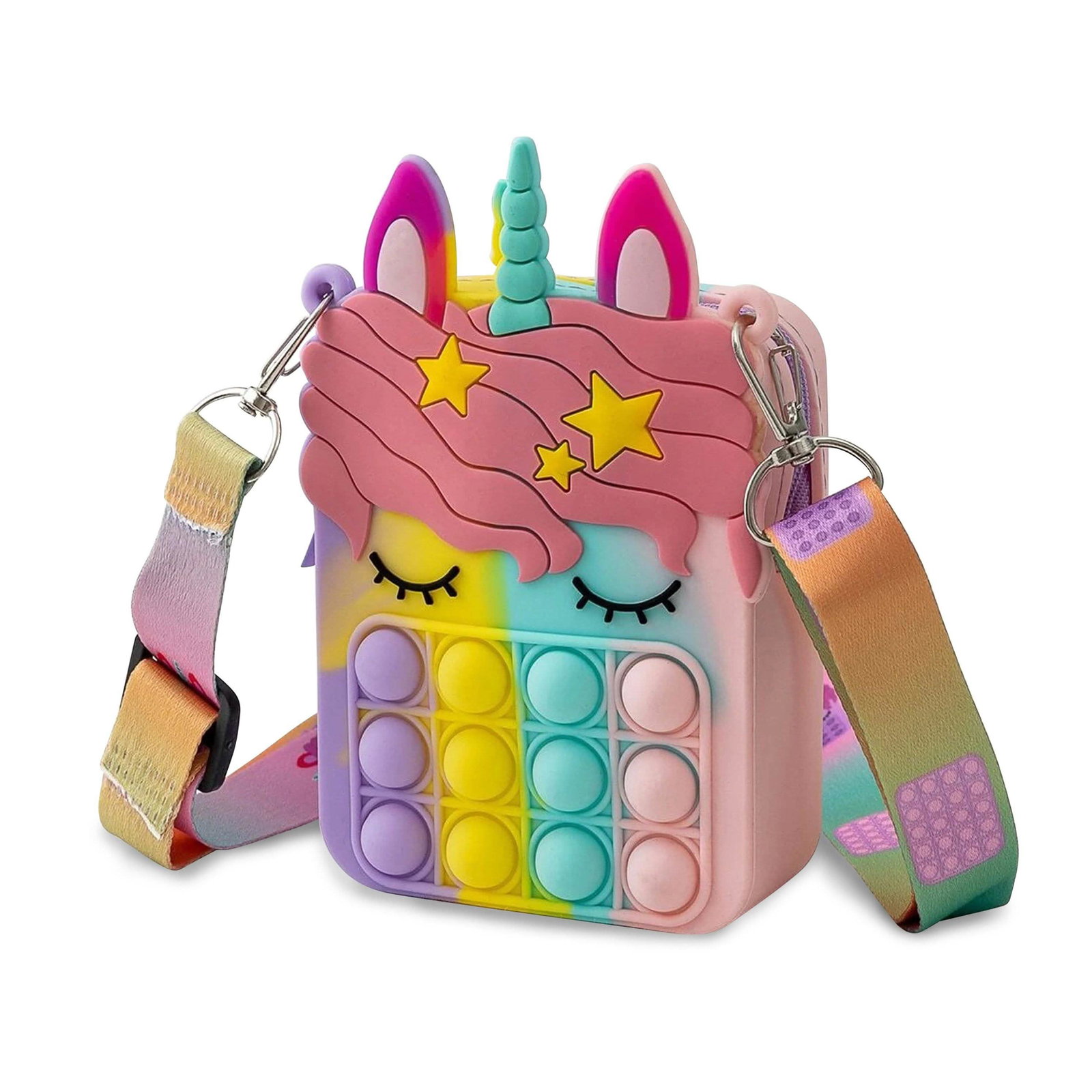 Image of Unicorn Pop-it Bubble Fidget Handbag for Kids