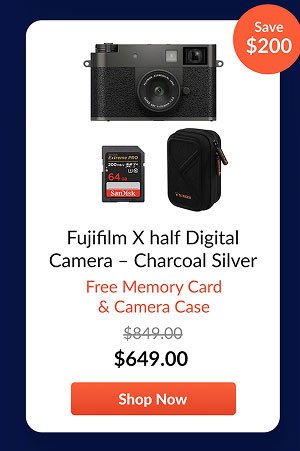 Fujifilm X half Digital Camera, Charcoal Silver