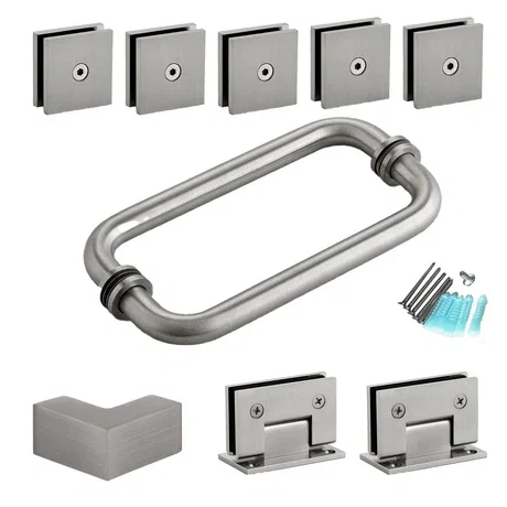 Hardware Kit for Frameless Corner Hinged Shower Enclosure - H06-01