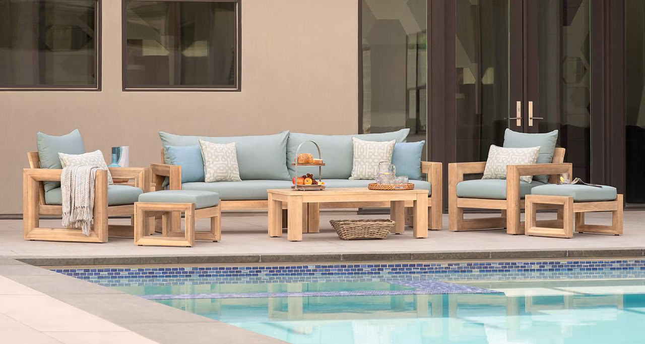 Shop Benson™ 8 Piece Sunbrella® Outdoor Sofa & Club Chair Set