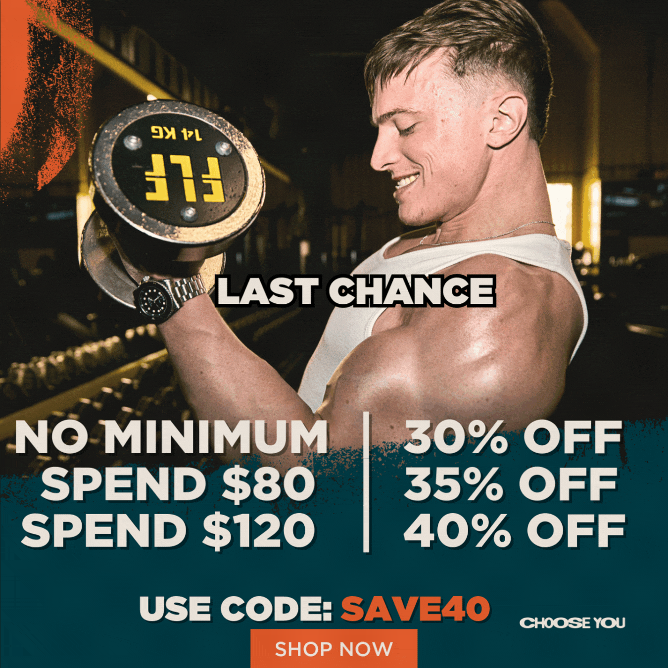 Spend & Save. 30% off - no minimum. 35% off - spend $80. 40% off spend $120