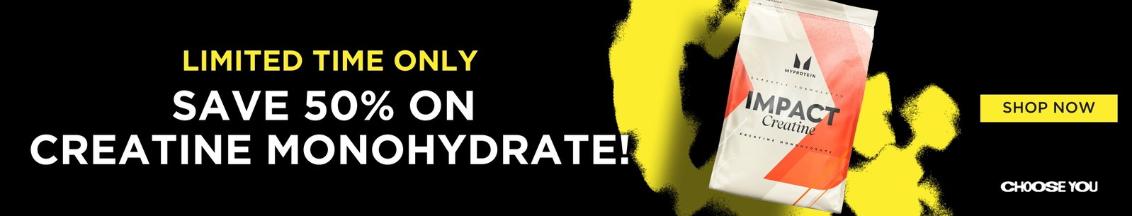 Save 50% on creatine