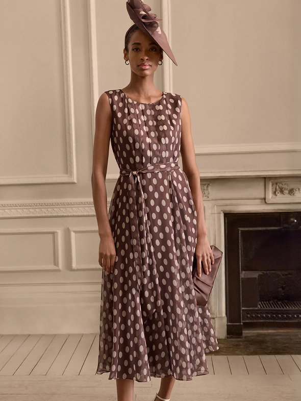 Lucinda Spot Midi Dress