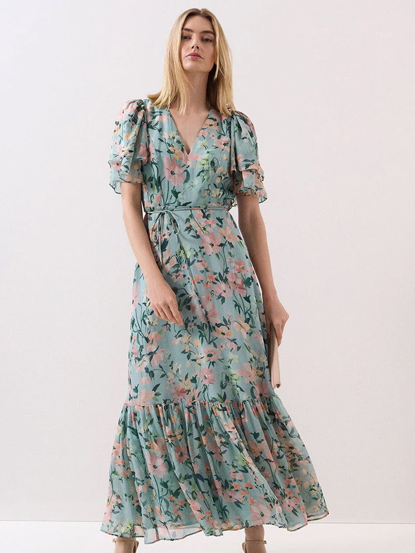 Violet Floral Maxi Dress