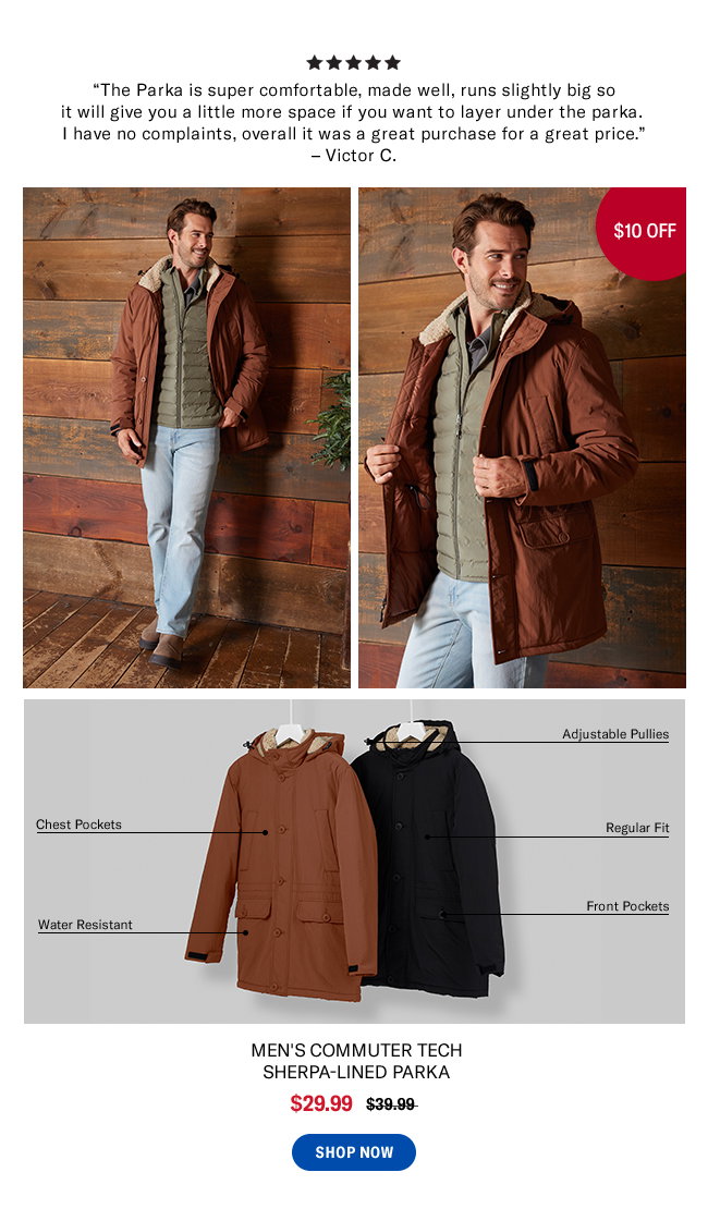 Mens Commuter Tech Sherpa Lined Parka
