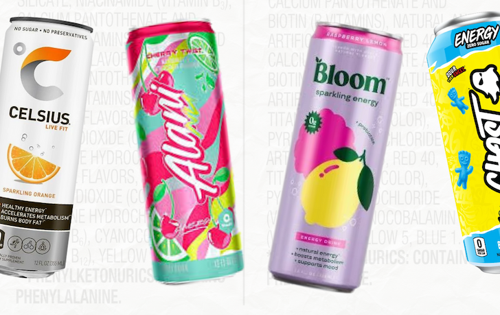 Celsius, Alani, Bloom, Ghost