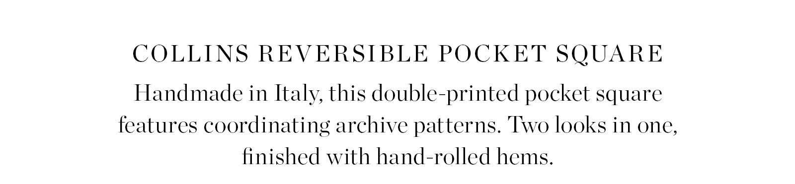 Shop The Collins Reversible Pocket Square
