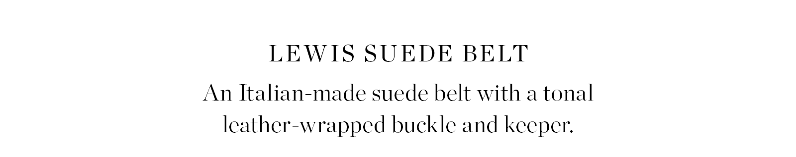 Shop The Lewis Suede Belt