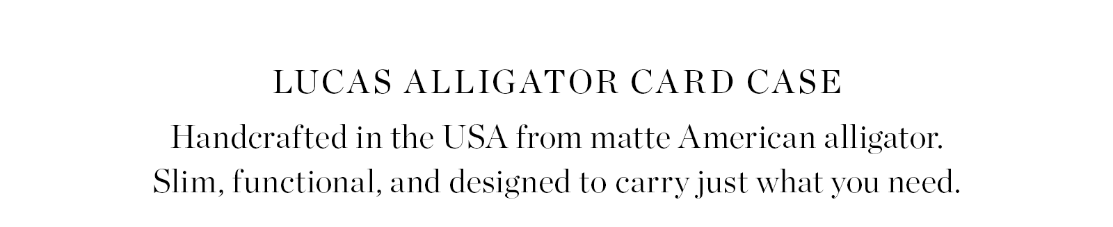 Shop The Lucas Alligator Card Case