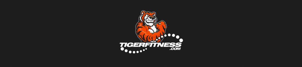 TIGERFITNESS.com logo with tiger mascot