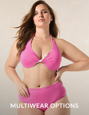 Shop multiwear bikini tops.