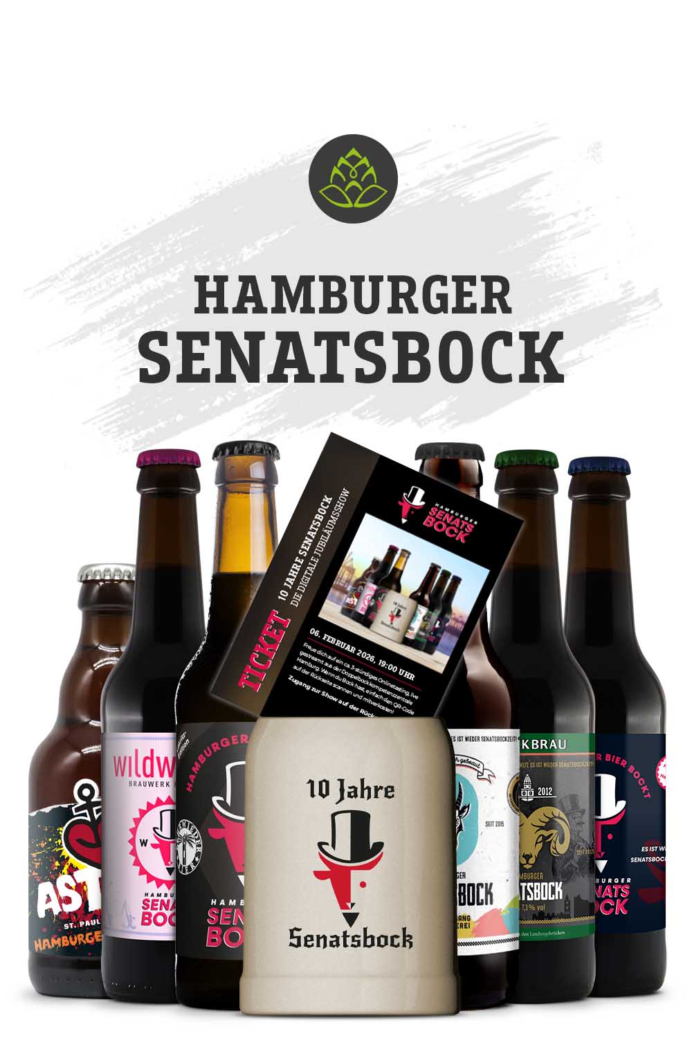 Hamburger Senatsbock 2026 6x0,33l + Krug + Show
