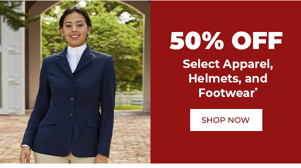 50% Off Select Apparel, Helmets & Footwear
