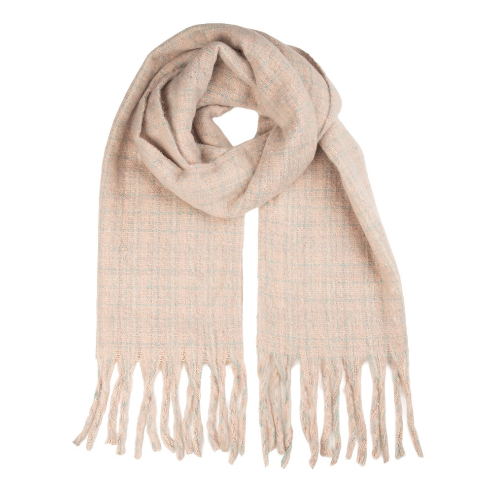 Image of Clayre & Eef Wintersjaal Dames 50x210 cm Roze Textiel