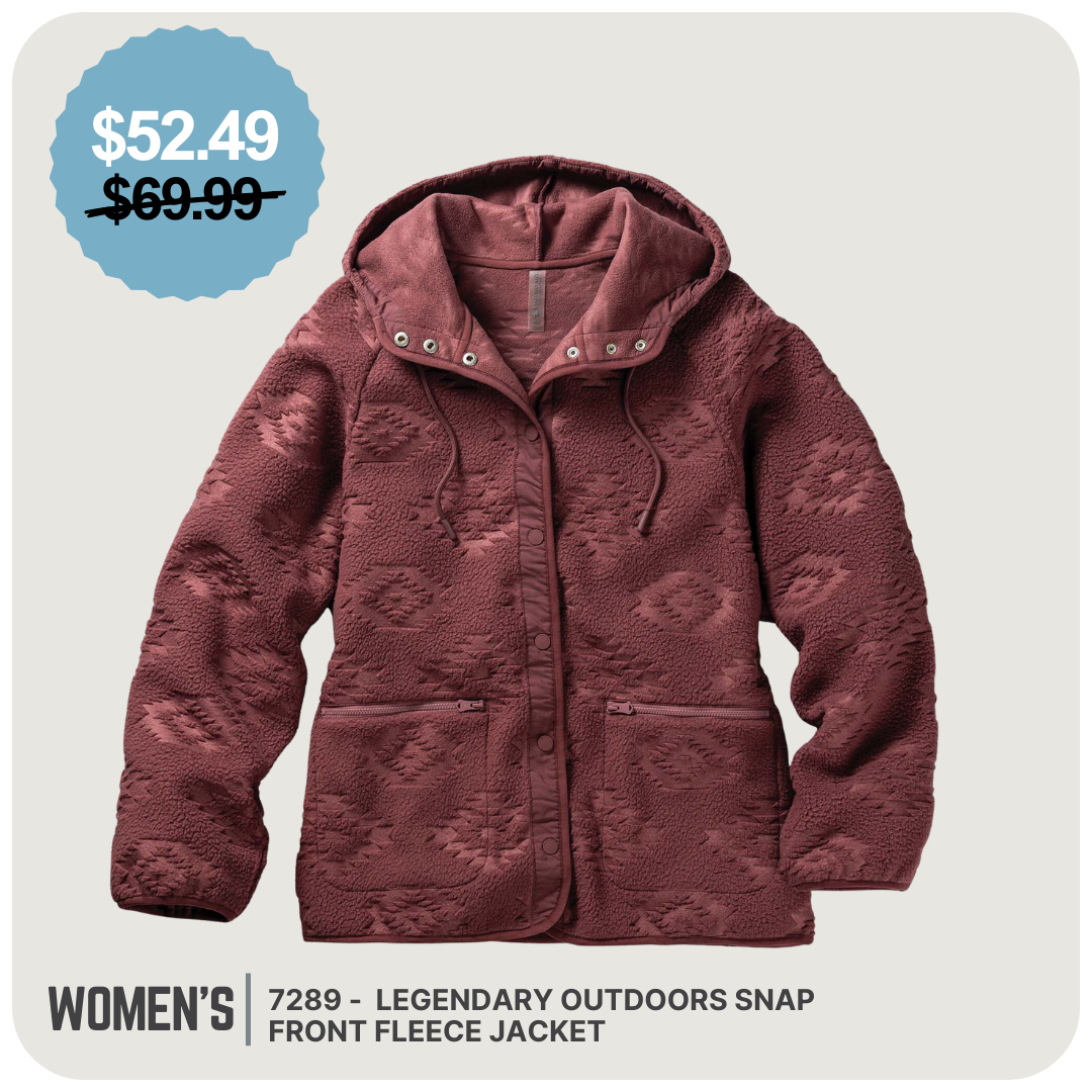 Legendary Outdoors Snap Front Fleece Jacket