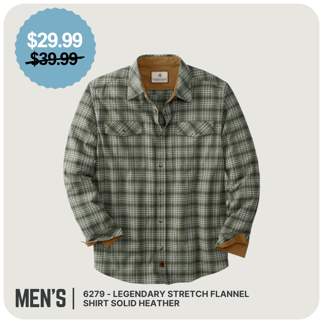Legendary Stretch Flannel Shirt Solid Heather