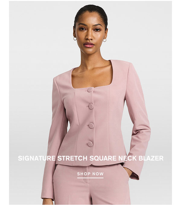 Signature Stretch Square Neck Blazer Shop Now
