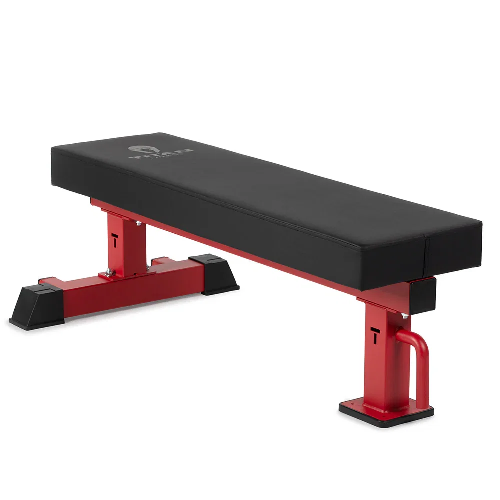 Image of Scratch and Dent, TITAN Series Single Post Flat Bench | Red