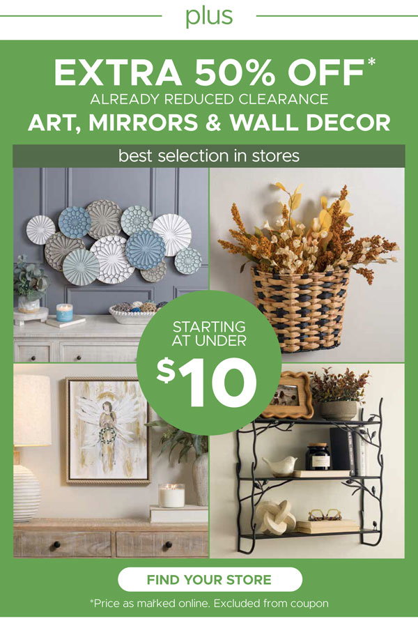 Find Your Store - Clearance Art and Wall