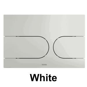 A white wall-hung toilet push plate product display image