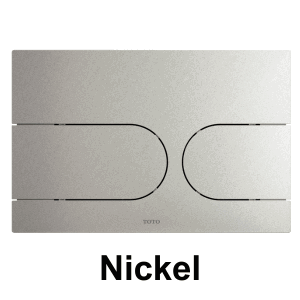 A nickel wall-hung toilet push plate product display image