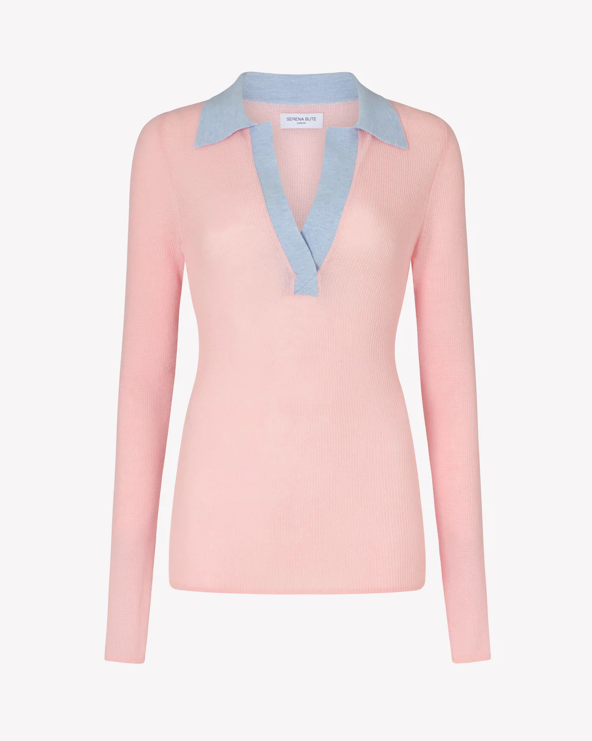 SILK BLEND OPEN NECK HENLEY