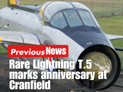 Rare Lightning T.5 marks anniversary at Cranfield