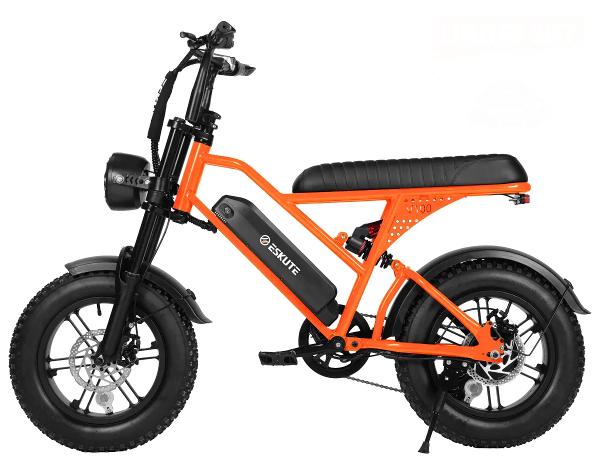 Eskute® V100 16*4.0" Electric Bike for Kids&Teens - Orange / Bike