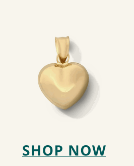 Gold heart pendant. Click here to shop now