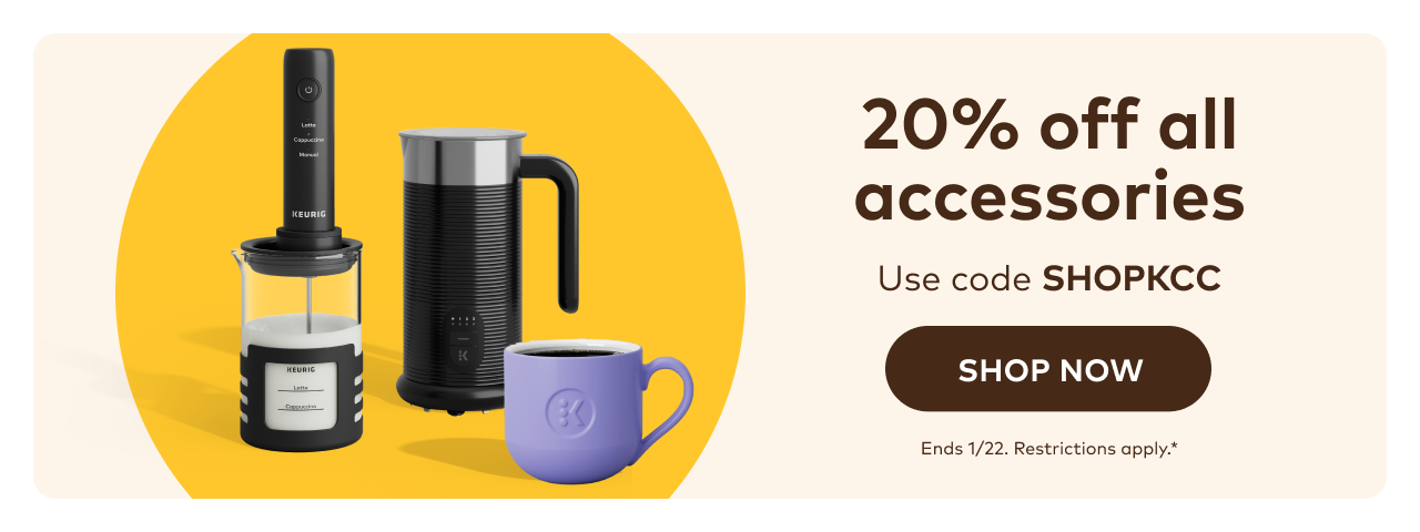 20% off all accessories with code SHOPKCC