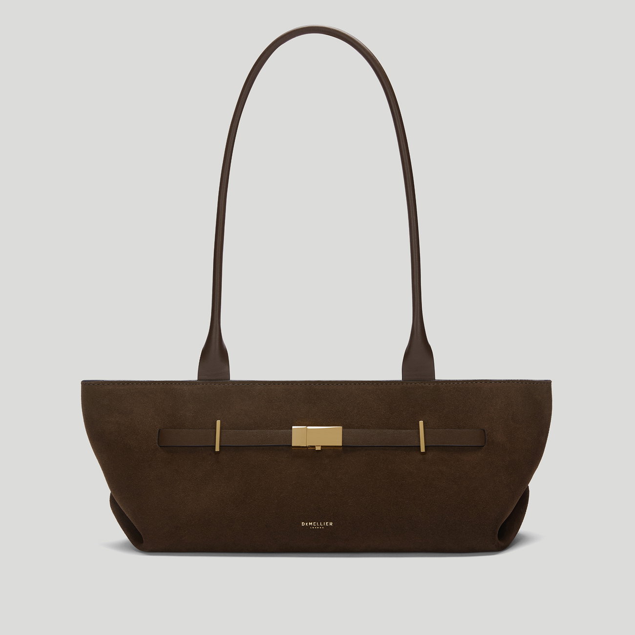 the new york shoulder mocha suede