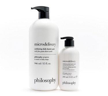 philosophy microdelivery exfoliating facial wash 32oz & 8oz set
