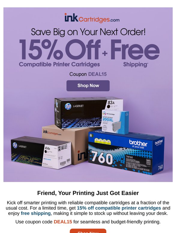 Ink Cartridges: Refill Smarter—15% Off Ink Starts Now | Milled