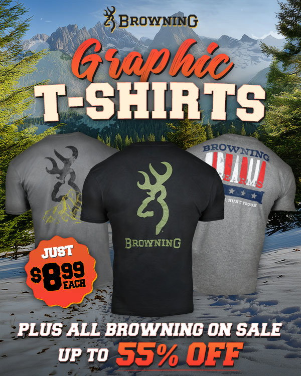 Browning deals: $8.99 tees, plus all Browning on Sale